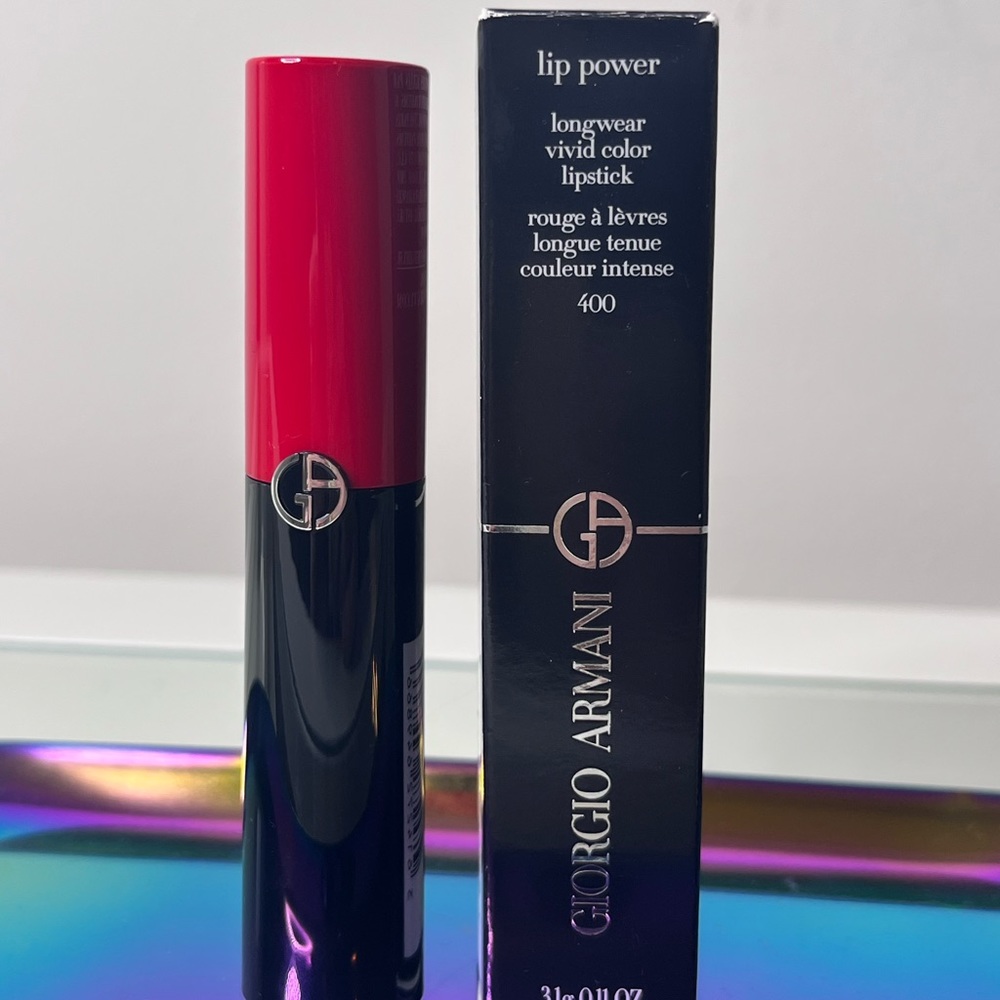 Giorgio Armani Lip Power Long-wear Satin Lipstick in shade 400